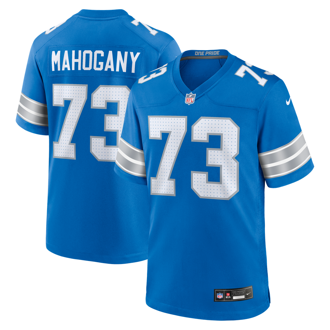 Christian Mahogany Detroit Lions Nike Team Game Jersey - Blue Official NFL Team Apparel Football Fan Gear