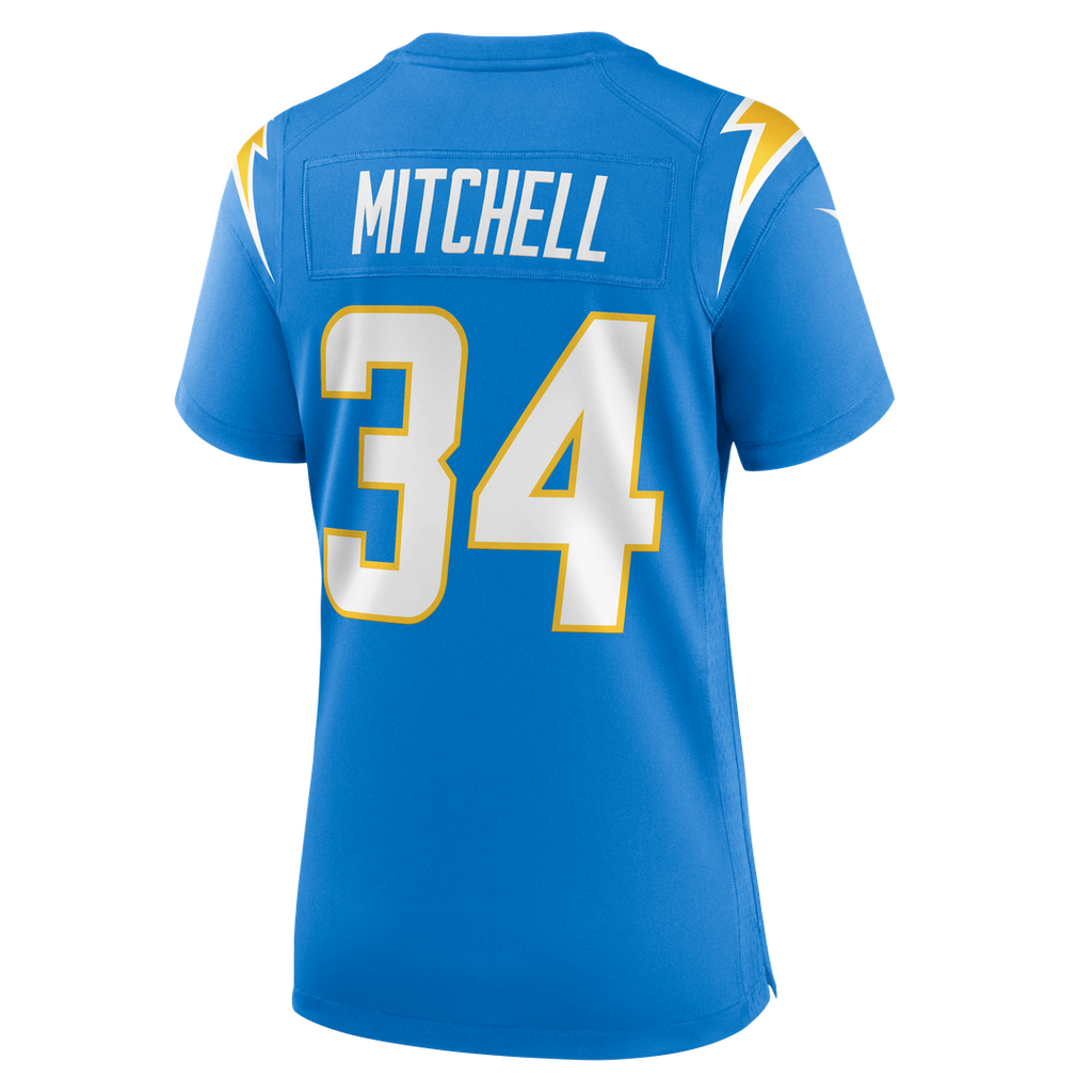 Keaton Mitchell Los Angeles Chargers Nike Women's Team Game Jersey - Powder Blue Official NFL Team Apparel Football Fan Gear