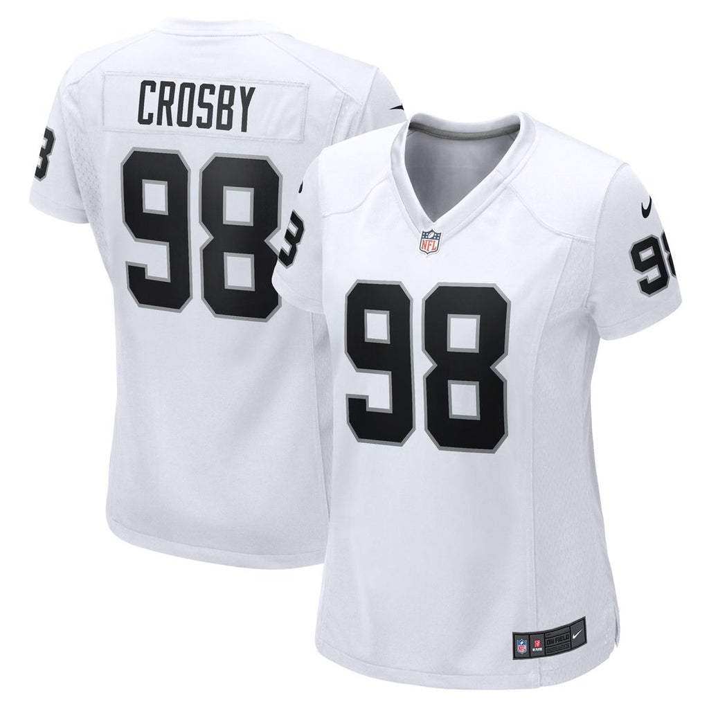 Maxx Crosby Las Vegas Raiders Nike Women's Game Jersey - White Official NFL Team Apparel Football Fan Gear