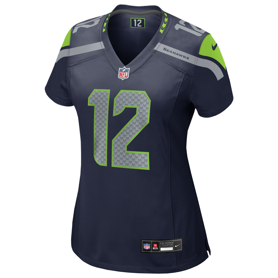 12s Seattle Seahawks Nike Women's Team Game Jersey - College Navy Official NFL Team Apparel Football Fan Gear
