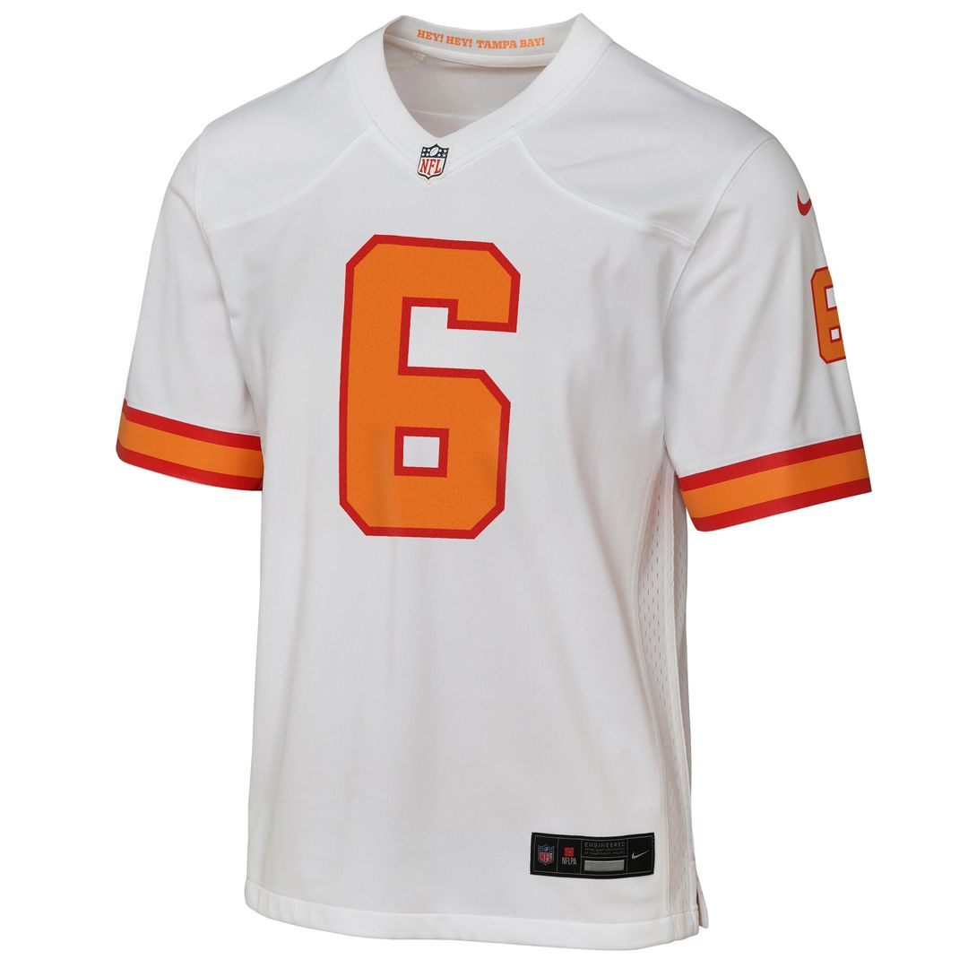 Baker Mayfield '76 Tampa Bay Buccaneers Youth Game Jersey - White Official NFL Team Apparel Football Fan Gear