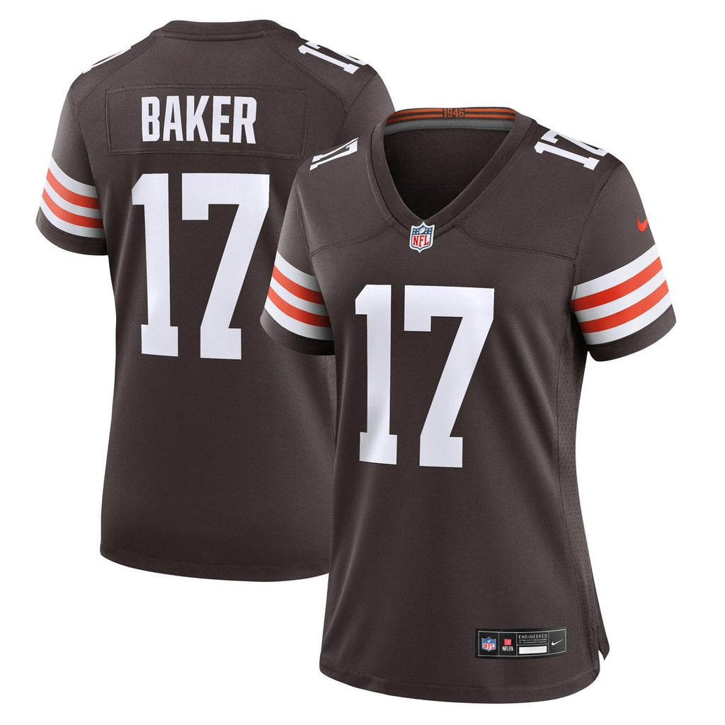 Jerome Baker Cleveland Browns Nike Women's Team Game Jersey - Brown Official NFL Team Apparel Football Fan Gear