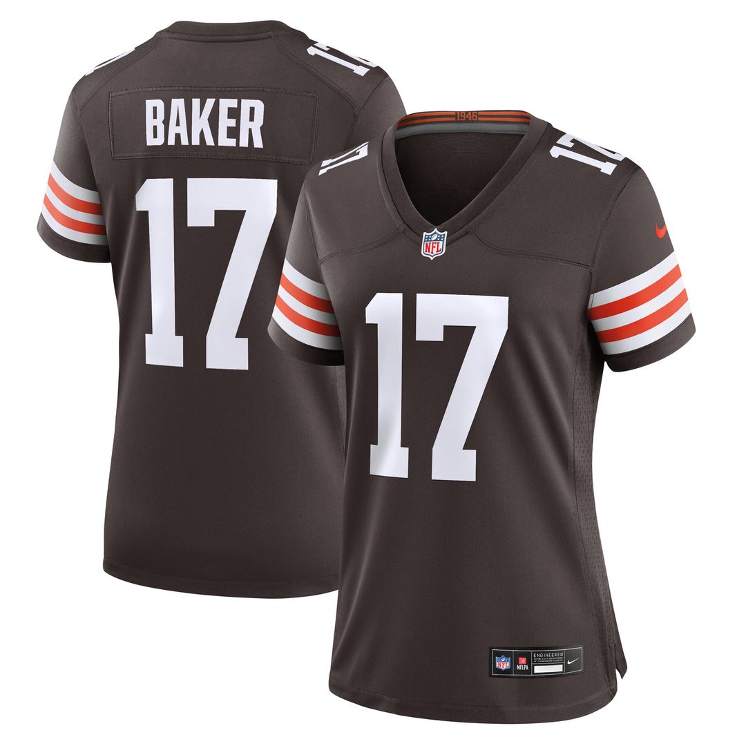 Jerome Baker Cleveland Browns Nike Women's Team Game Jersey - Brown Official NFL Team Apparel Football Fan Gear
