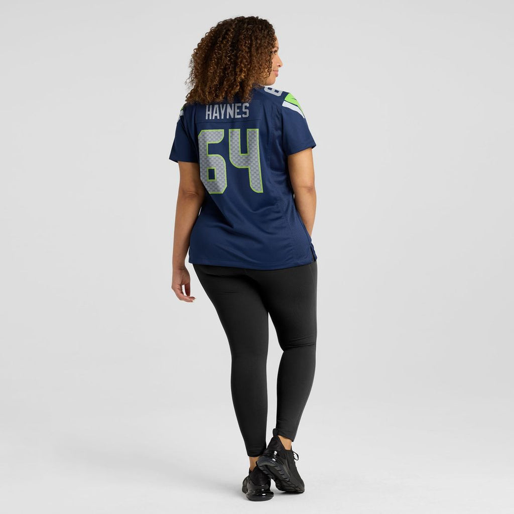 Christian Haynes Seattle Seahawks Nike Women's Team Game Jersey - College Navy Official NFL Team Apparel Football Fan Gear