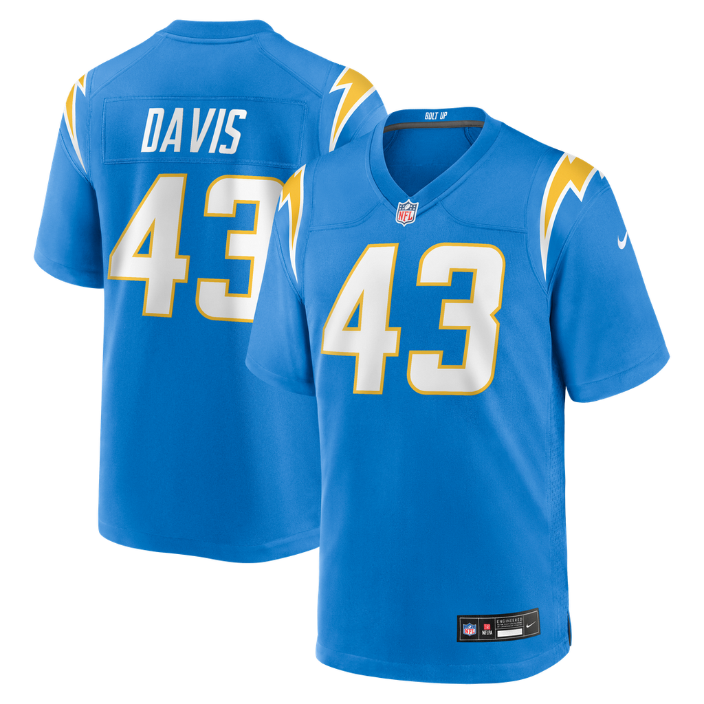 Michael Davis Los Angeles Chargers Nike Game Jersey - Powder Blue Official NFL Team Apparel Football Fan Gear