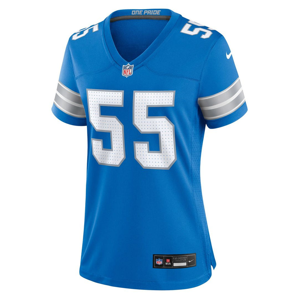 Derrick Barnes Detroit Lions Nike Women's Team Game Jersey - Blue Official NFL Team Apparel Football Fan Gear