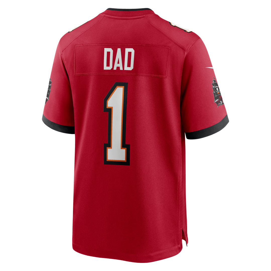 Number 1 Dad Tampa Bay Buccaneers Nike Game Jersey - Red Official NFL Team Apparel Football Fan Gear