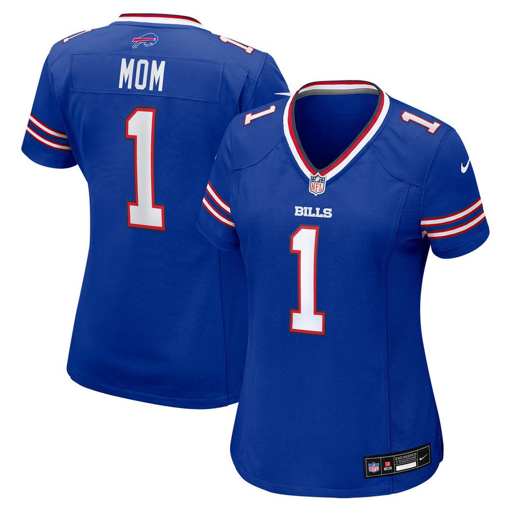 Number 1 Mom Buffalo Bills Nike Women's Game Jersey - Royal Official NFL Team Apparel Football Fan Gear