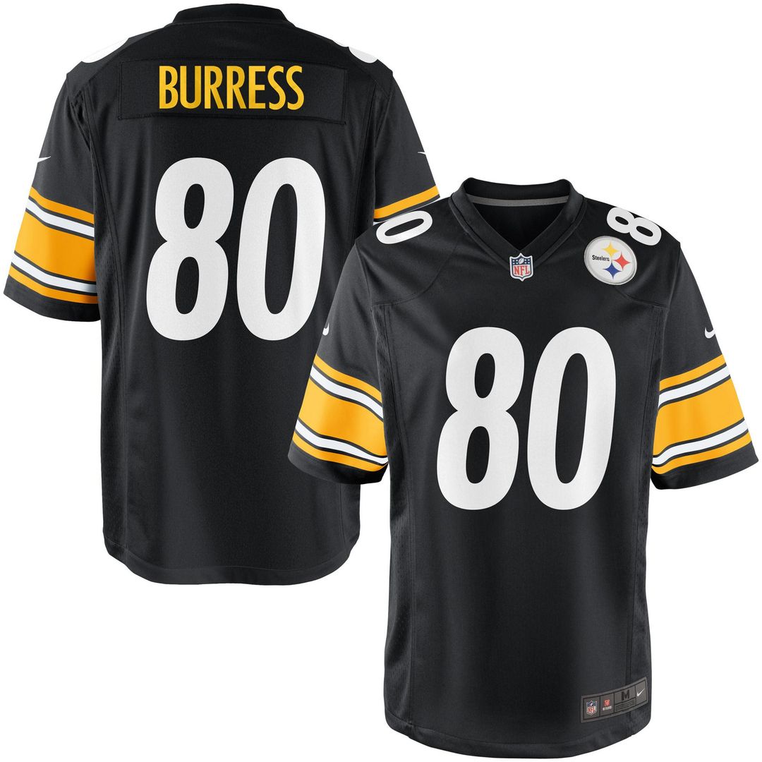 Nike Youth Pittsburgh Steelers Plaxico Burress Team Color Game Jersey Official NFL Team Apparel Football Fan Gear