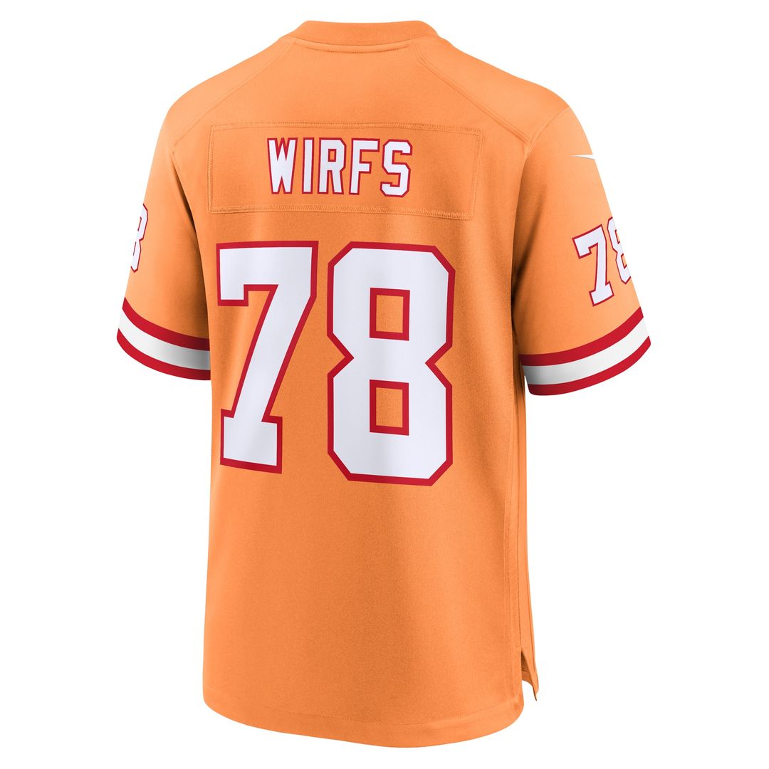 Tristan Wirfs Tampa Bay Buccaneers Nike Alternate Game Jersey - Orange Official NFL Team Apparel Football Fan Gear