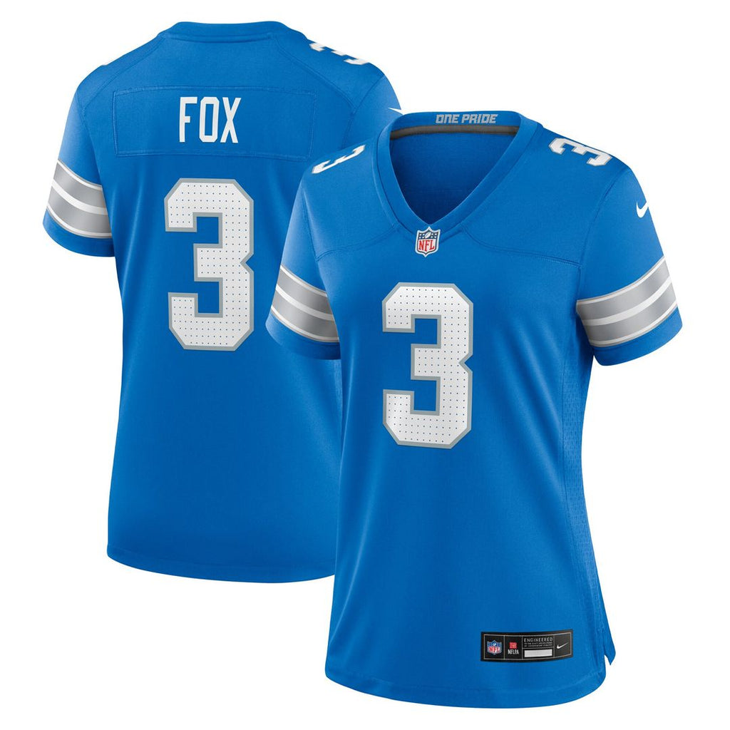 Jack Fox Detroit Lions Nike Women's Team Game Jersey - Blue Official NFL Team Apparel Football Fan Gear