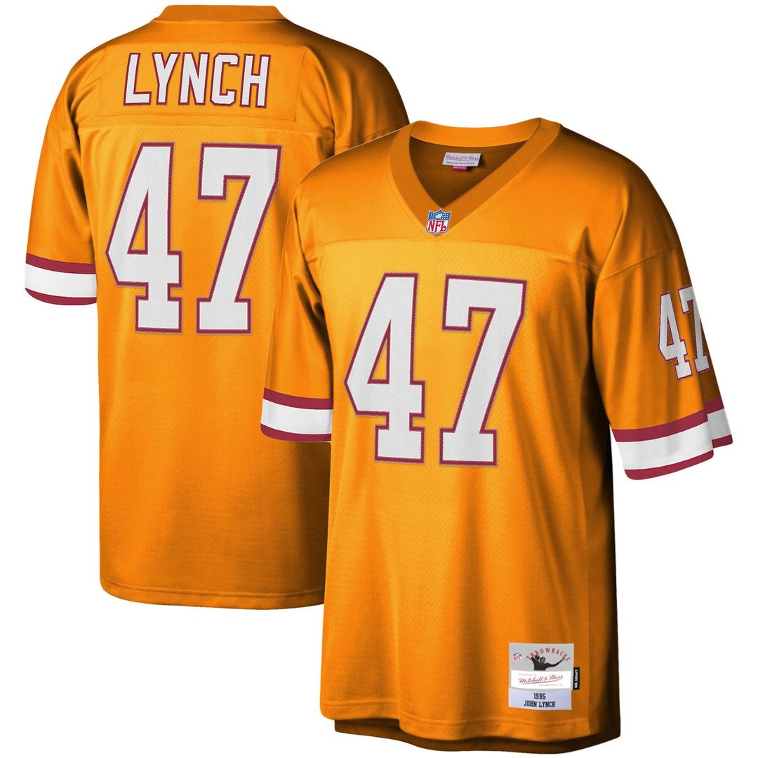 John Lynch Tampa Bay Buccaneers Mitchell & Ness Youth 1995 Retired Player Legacy Jersey - Orange Official NFL Team Apparel Football Fan Gear