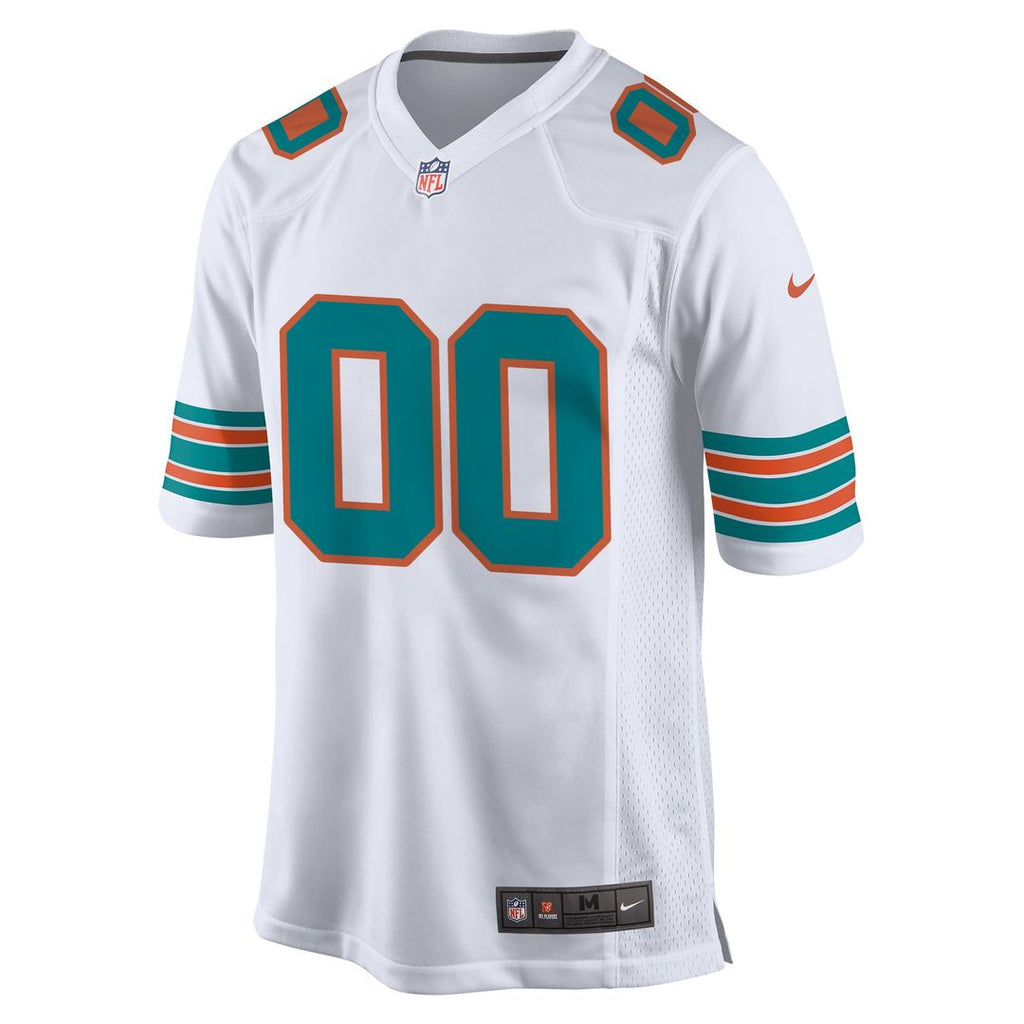 Miami Dolphins Nike Alternate Custom Game Jersey - White Official NFL Team Apparel Football Fan Gear