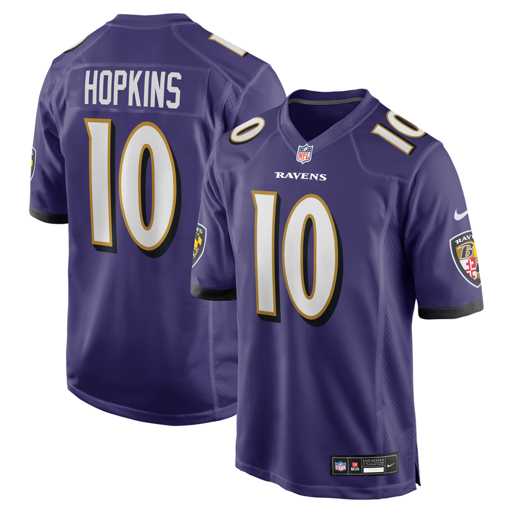 DeAndre Hopkins Baltimore Ravens Nike Team Game Jersey - Purple Official NFL Team Apparel Football Fan Gear