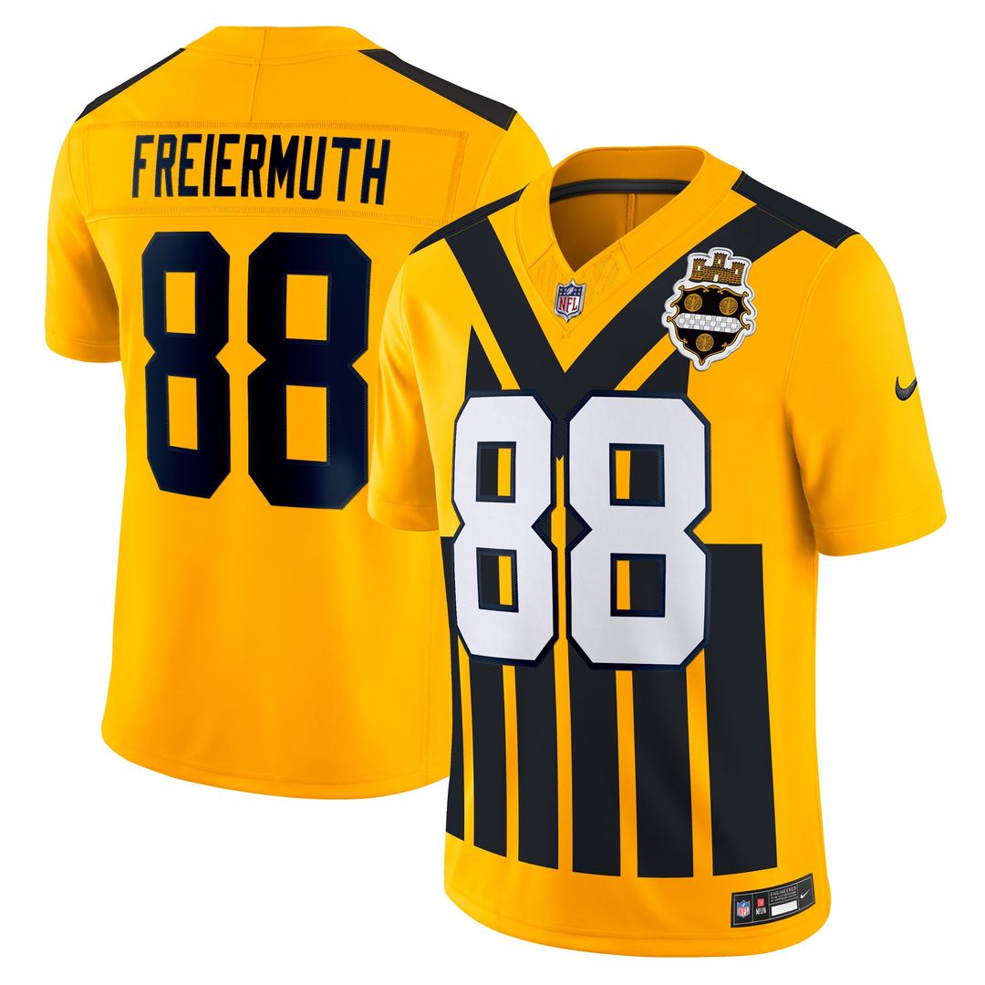 Pat Freiermuth Pittsburgh Steelers Nike Alternate Vapor F.U.S.E. Limited Jersey - Gold Official NFL Team Apparel Football Fan Gear