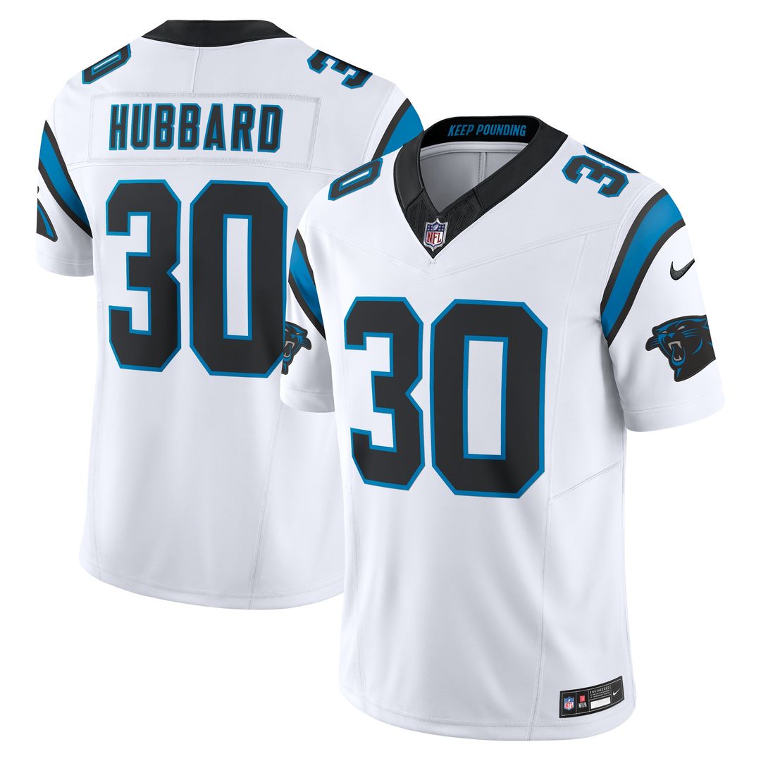 Chuba Hubbard Carolina Panthers Nike Vapor F.U.S.E. Limited Jersey - White Official NFL Team Apparel Football Fan Gear