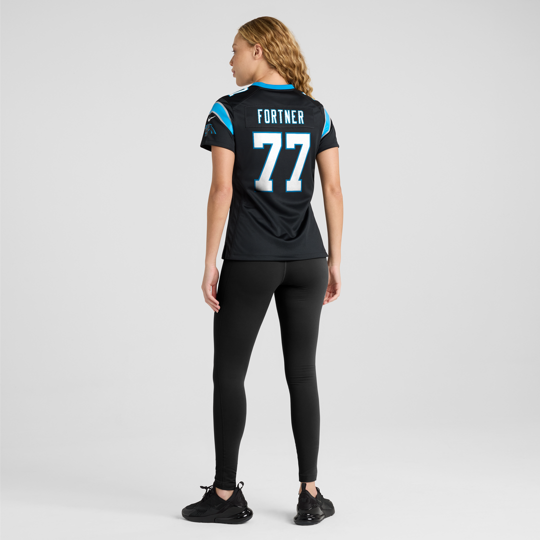 Luke Fortner Carolina Panthers Nike Women's Team Game Jersey - Black Official NFL Team Apparel Football Fan Gear