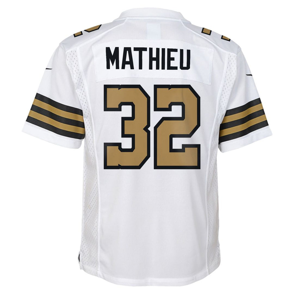Tyrann Mathieu New Orleans Saints Nike Youth Game Jersey - White Official NFL Team Apparel Football Fan Gear