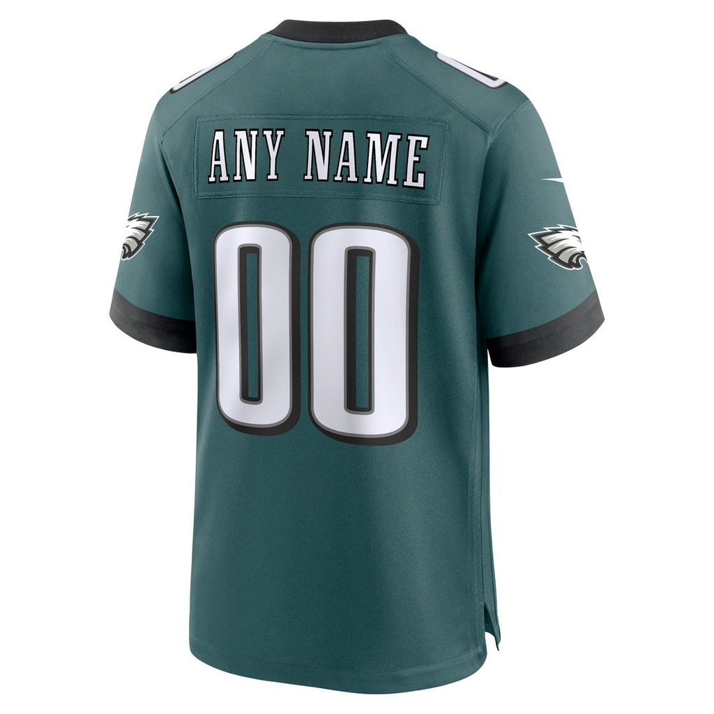 Philadelphia Eagles Nike Custom Game Jersey - Midnight Green Official NFL Team Apparel Football Fan Gear