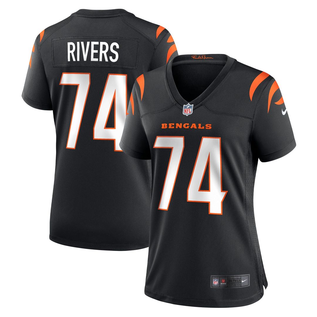 Jalen Rivers Cincinnati Bengals Nike Women's Team Game Jersey - Black Official NFL Team Apparel Football Fan Gear