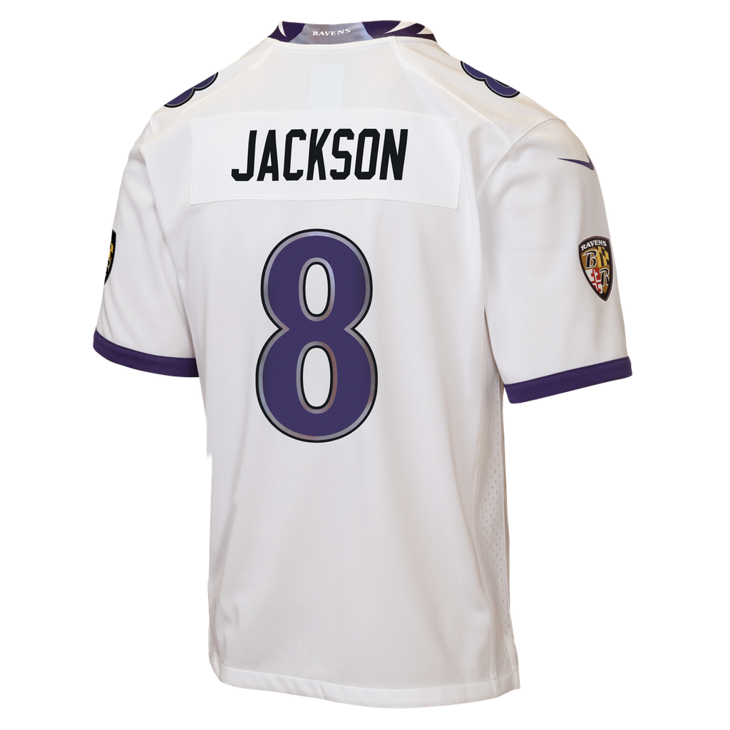 Lamar Jackson Baltimore Ravens Nike Youth Game Jersey - White Official NFL Team Apparel Football Fan Gear