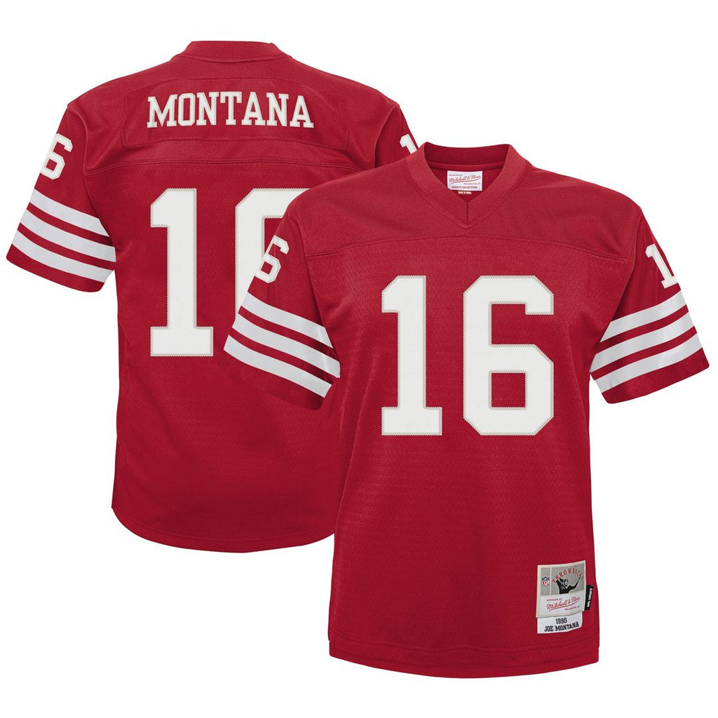 Joe Montana San Francisco 49ers Mitchell & Ness Infant 1990 Retired Legacy Jersey - Scarlet Official NFL Team Apparel Football Fan Gear