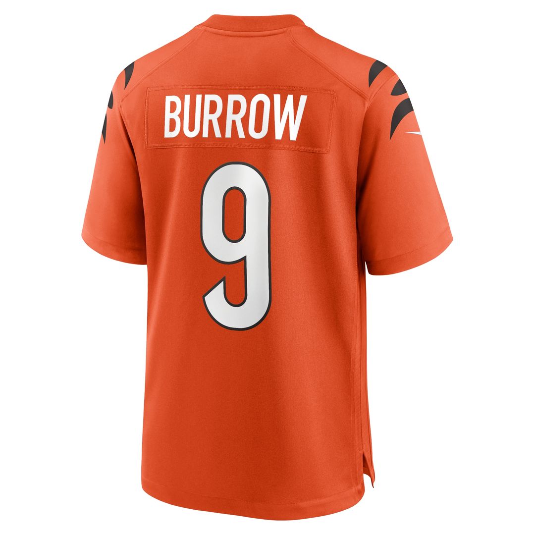 Joe Burrow Cincinnati Bengals Nike Alternate Game Jersey - Orange Official NFL Team Apparel Football Fan Gear