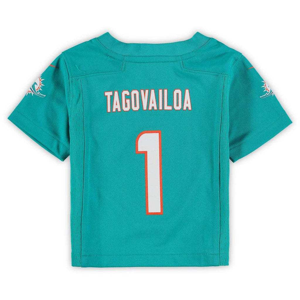 Tua Tagovailoa Miami Dolphins Nike Infant Team Player Game Jersey - Aqua Official NFL Team Apparel Football Fan Gear