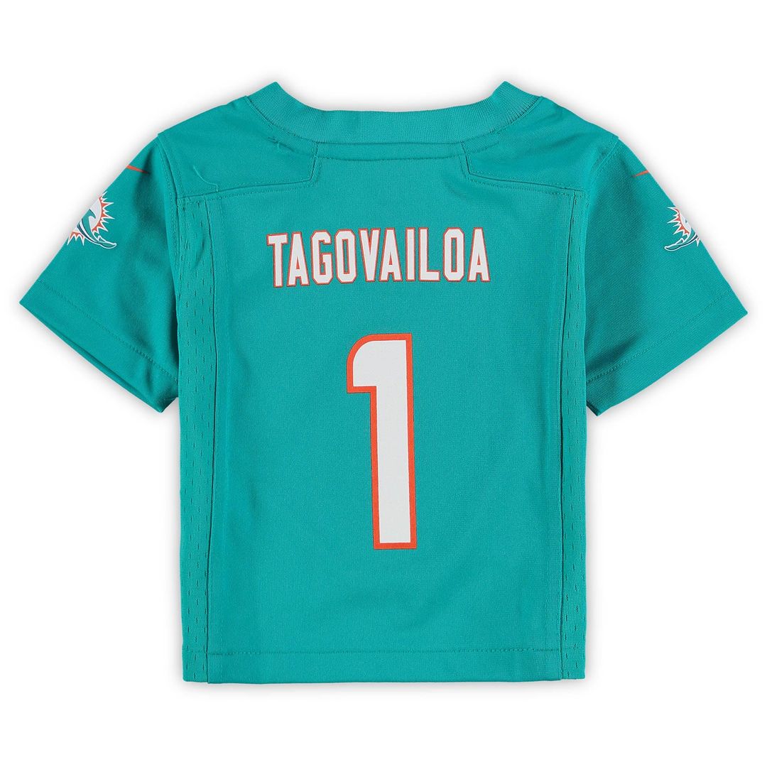 Tua Tagovailoa Miami Dolphins Nike Infant Team Player Game Jersey - Aqua Official NFL Team Apparel Football Fan Gear