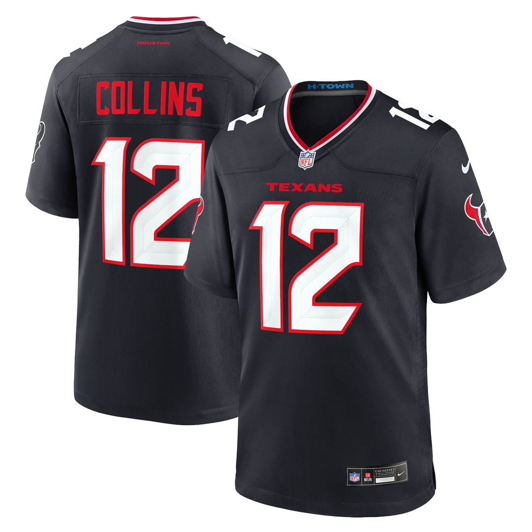 Nico Collins Houston Texans Nike Game Jersey - White Official NFL Team Apparel Football Fan Gear