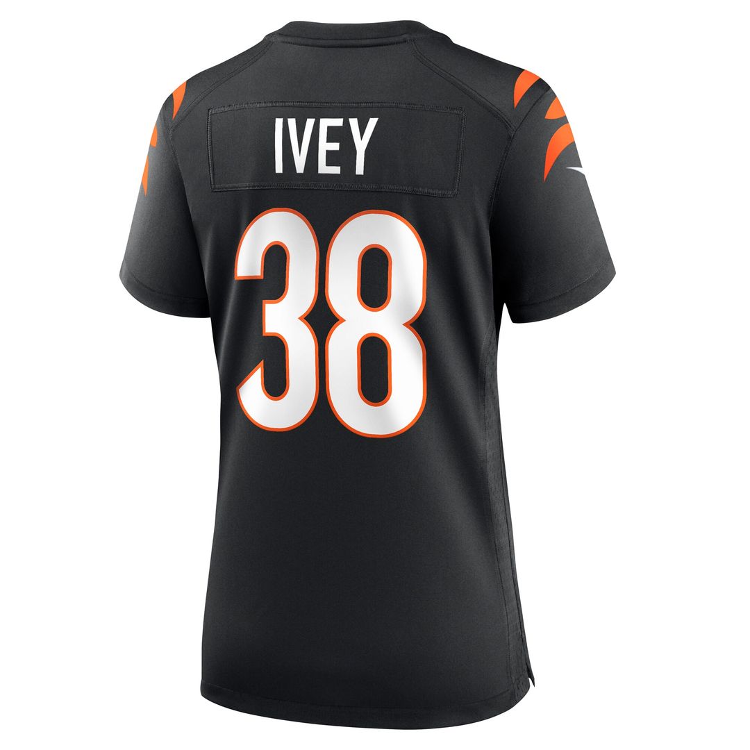 DJ Ivey Cincinnati Bengals Nike Women's Team Game Jersey - Black Official NFL Team Apparel Football Fan Gear