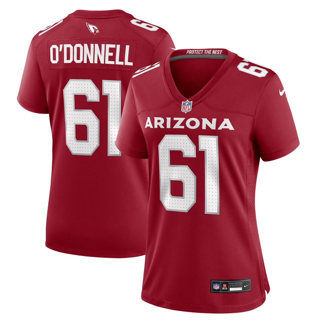 Carter O'Donnell Arizona Cardinals Nike Women's Team Game Jersey - Cardinal Official NFL Team Apparel Football Fan Gear