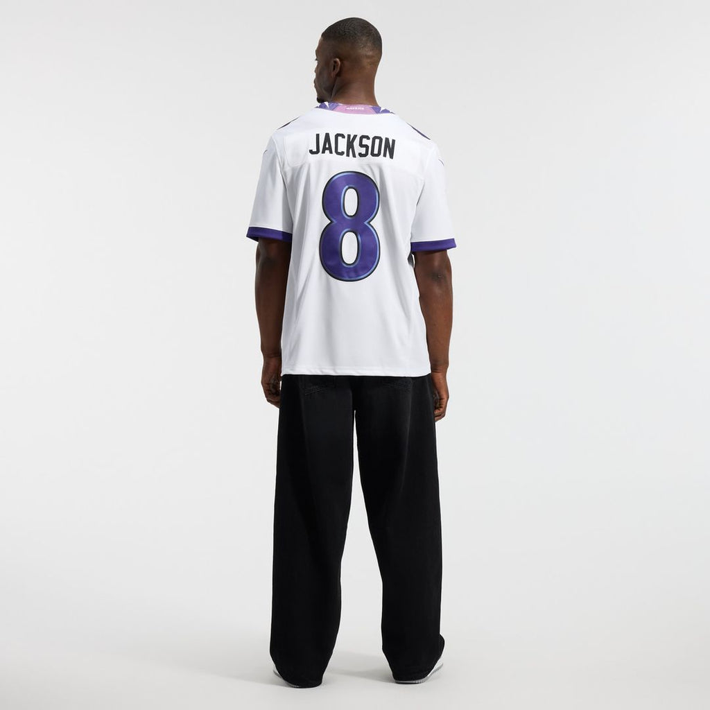 Lamar Jackson Baltimore Ravens Nike Vapor F.U.S.E. Stitched Limited Jersey - White Official NFL Team Apparel Football Fan Gear