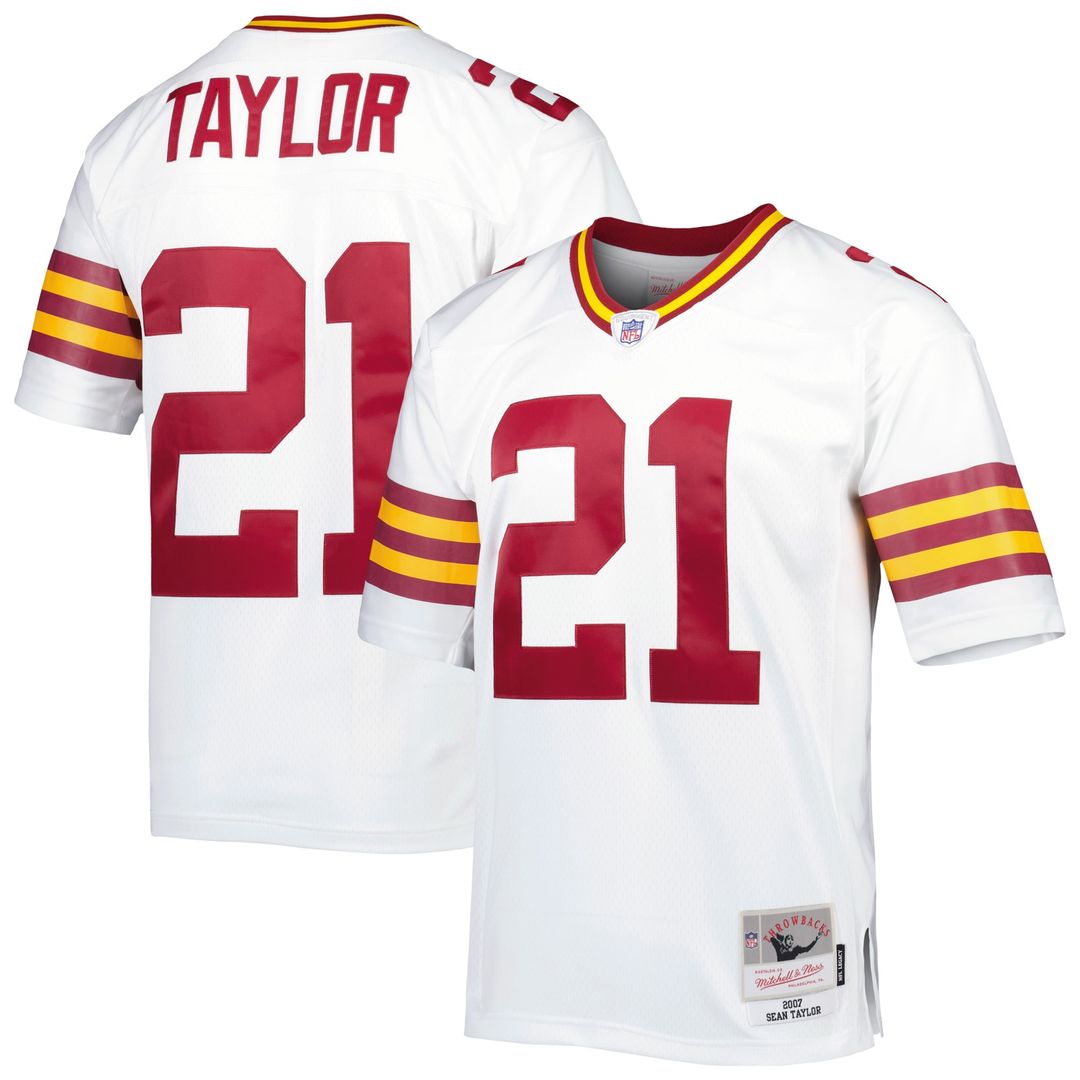 Sean Taylor Washington Football Team Mitchell & Ness Legacy Replica Jersey - White Official NFL Team Apparel Football Fan Gear