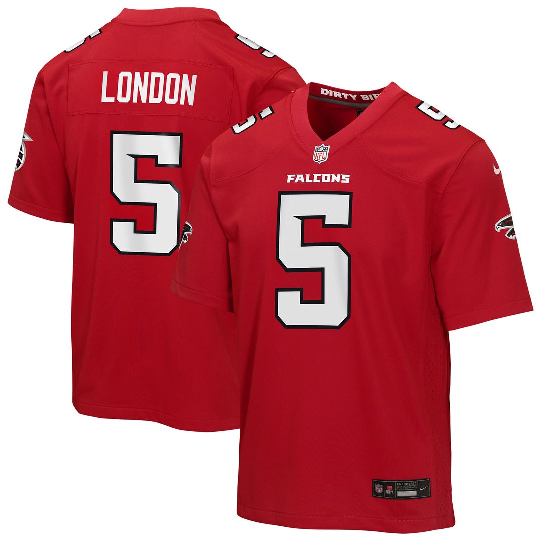 Drake London Atlanta Falcons Nike Youth Game Jersey - Red Official NFL Team Apparel Football Fan Gear