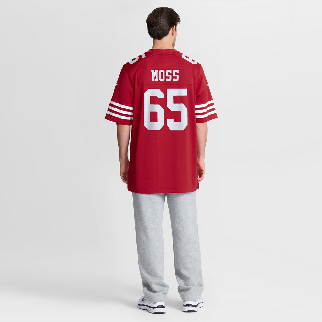 Drew Moss San Francisco 49ers Nike Team Game Jersey - Scarlet Official NFL Team Apparel Football Fan Gear