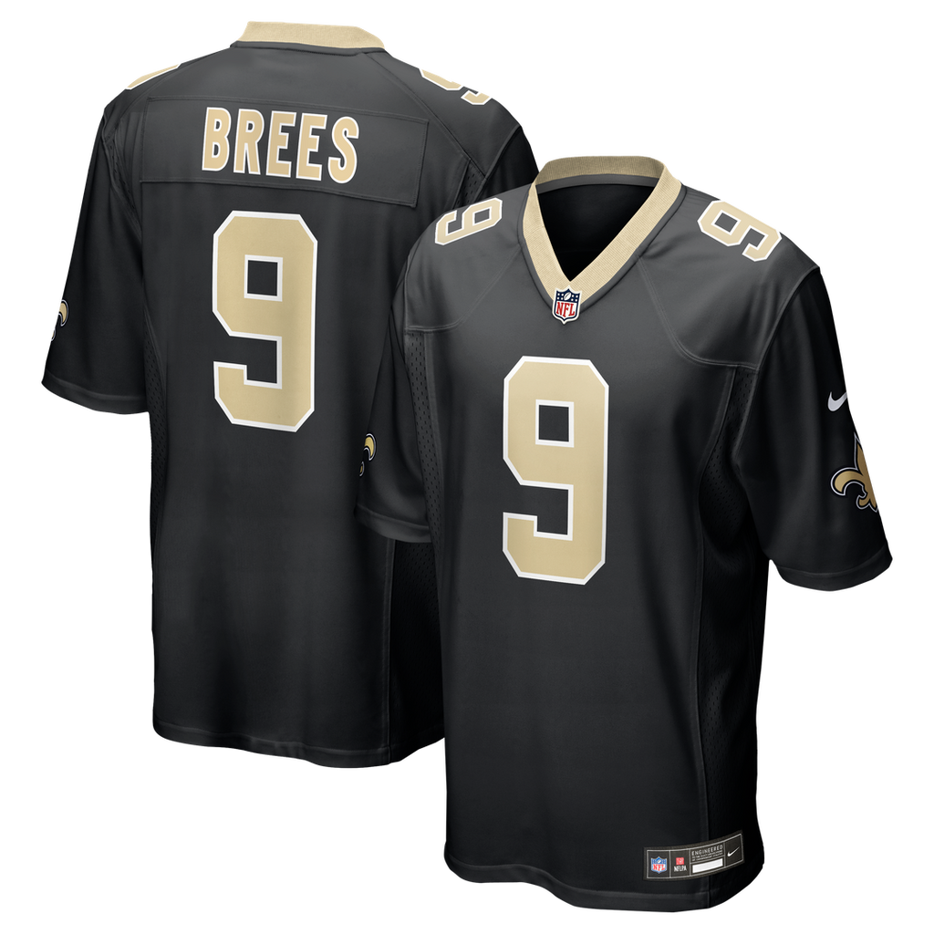 Drew Brees New Orleans Saints Nike Team Game Jersey - Black Official NFL Team Apparel Football Fan Gear