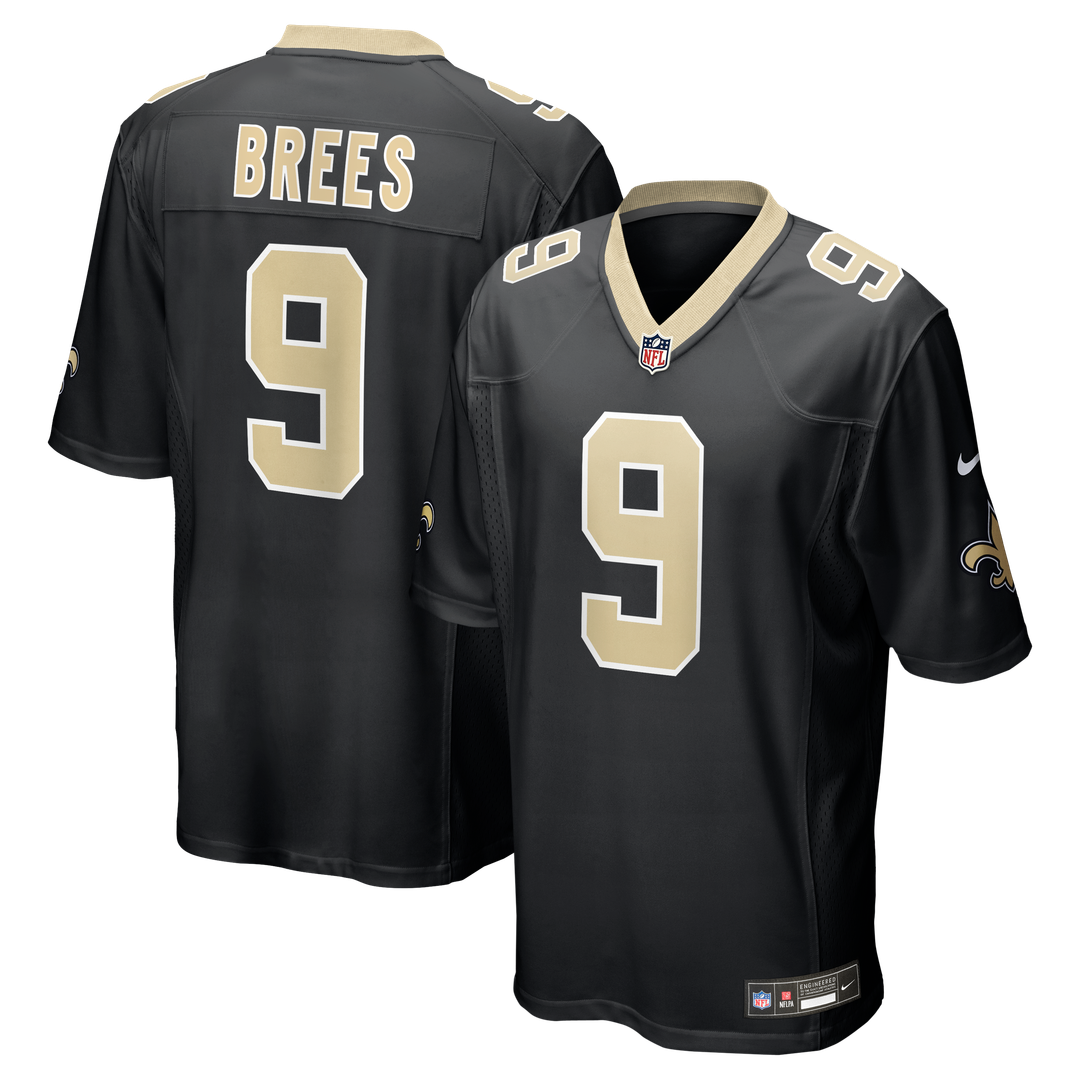 Drew Brees New Orleans Saints Nike Team Game Jersey - Black Official NFL Team Apparel Football Fan Gear