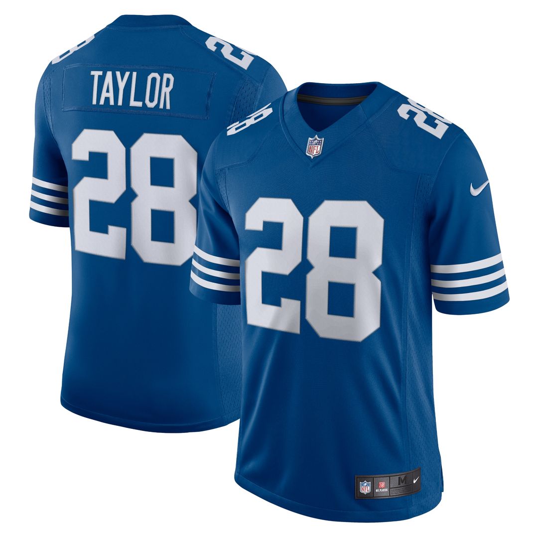 Men's Nike Jonathan Taylor Royal Indianapolis Colts Alternate Vapor Limited Jersey Official NFL Team Apparel Football Fan Gear