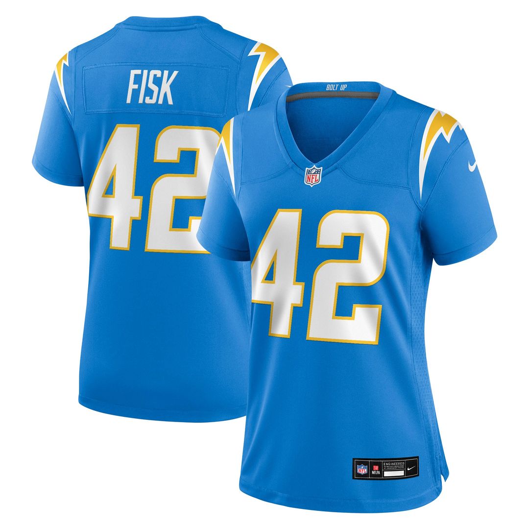 Tucker Fisk Los Angeles Chargers Nike Women's Team Game Jersey - Powder Blue Official NFL Team Apparel Football Fan Gear