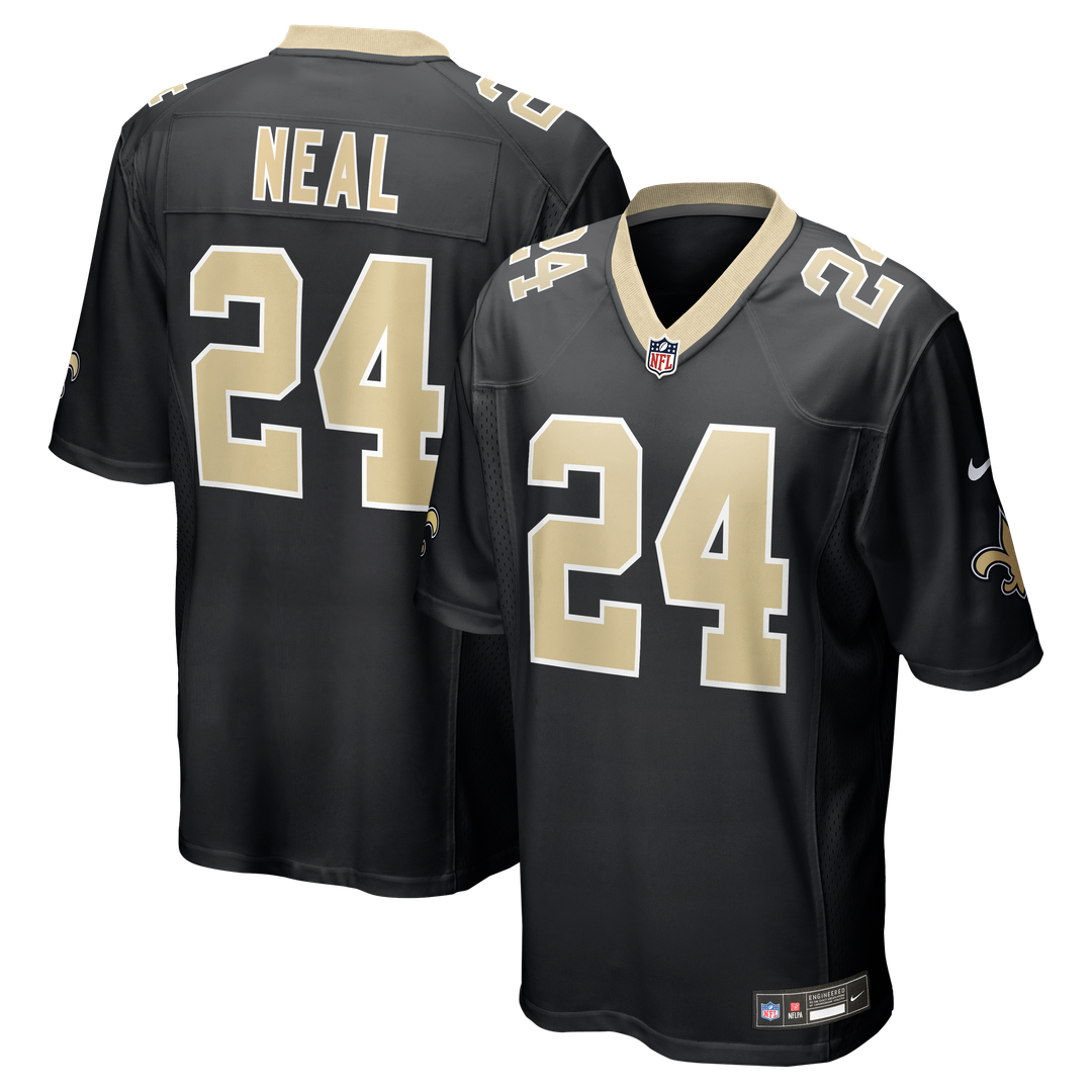 Devin Neal New Orleans Saints Nike Team Game Jersey - Black Official NFL Team Apparel Football Fan Gear