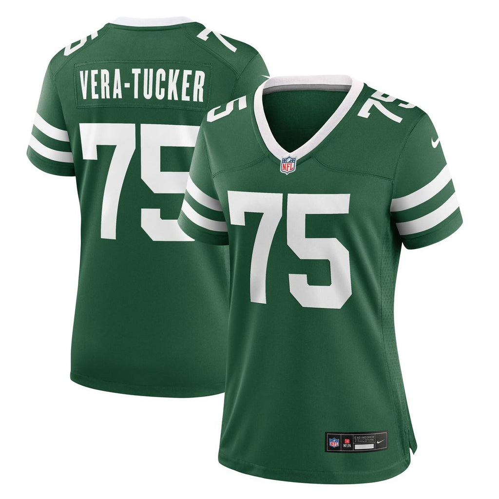 Alijah Vera-Tucker New York Jets Nike Women's Game Jersey - Legacy Green Official NFL Team Apparel Football Fan Gear