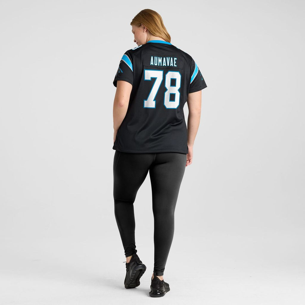 Popo Aumavae Carolina Panthers Nike Women's Team Game Jersey - Black Official NFL Team Apparel Football Fan Gear