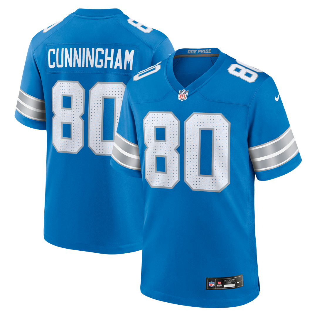 Malik Cunningham Detroit Lions Nike Team Game Jersey - Blue Official NFL Team Apparel Football Fan Gear