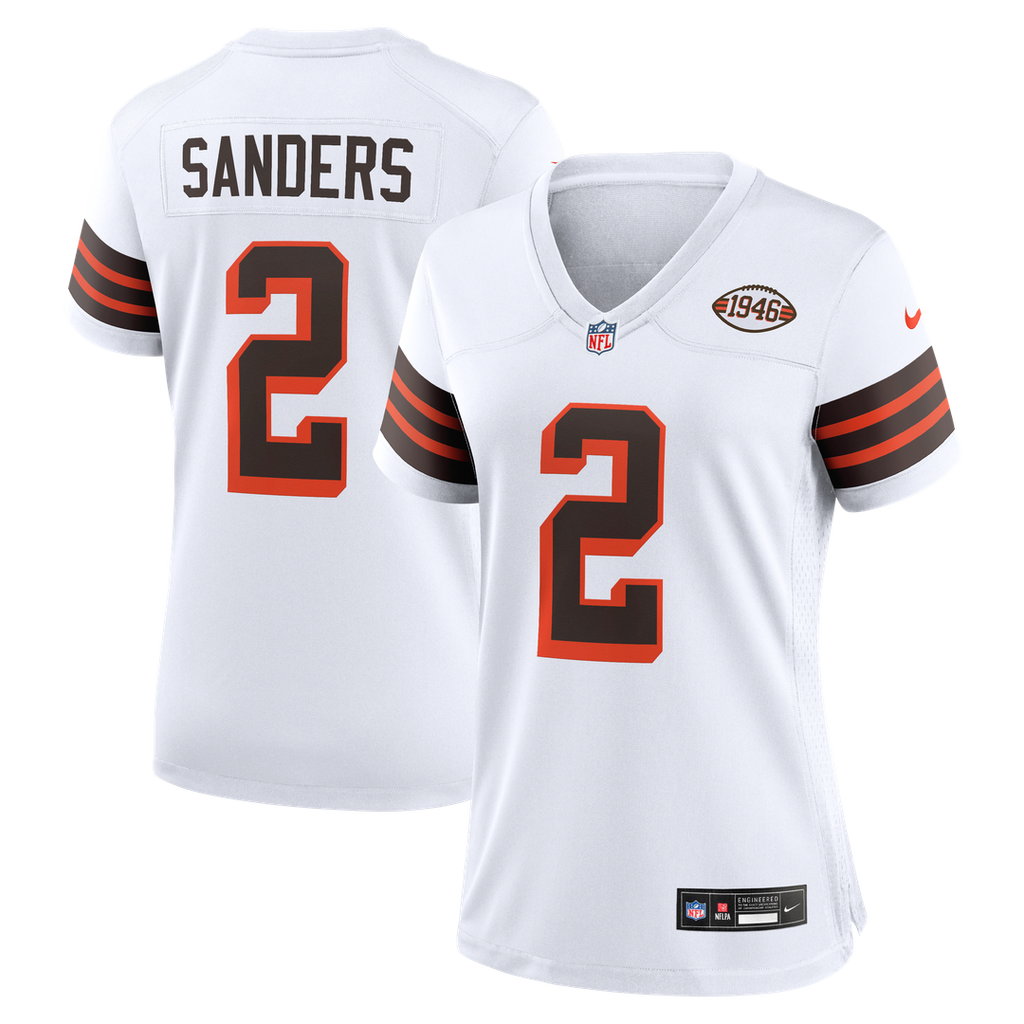 Shedeur Sanders Cleveland Browns Nike Women's Alternate Game Jersey - White Official NFL Team Apparel Football Fan Gear
