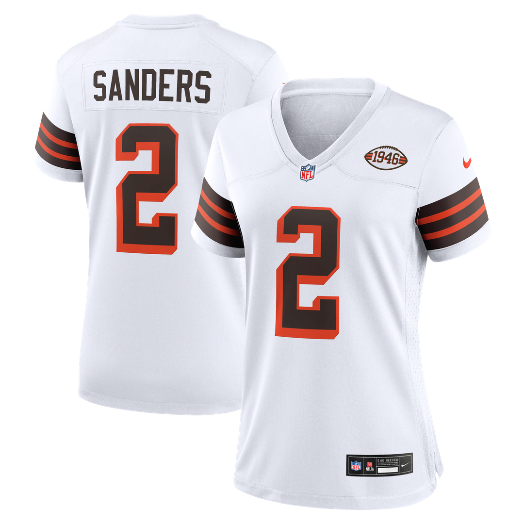 Shedeur Sanders Cleveland Browns Nike Women's Alternate Game Jersey - White Official NFL Team Apparel Football Fan Gear