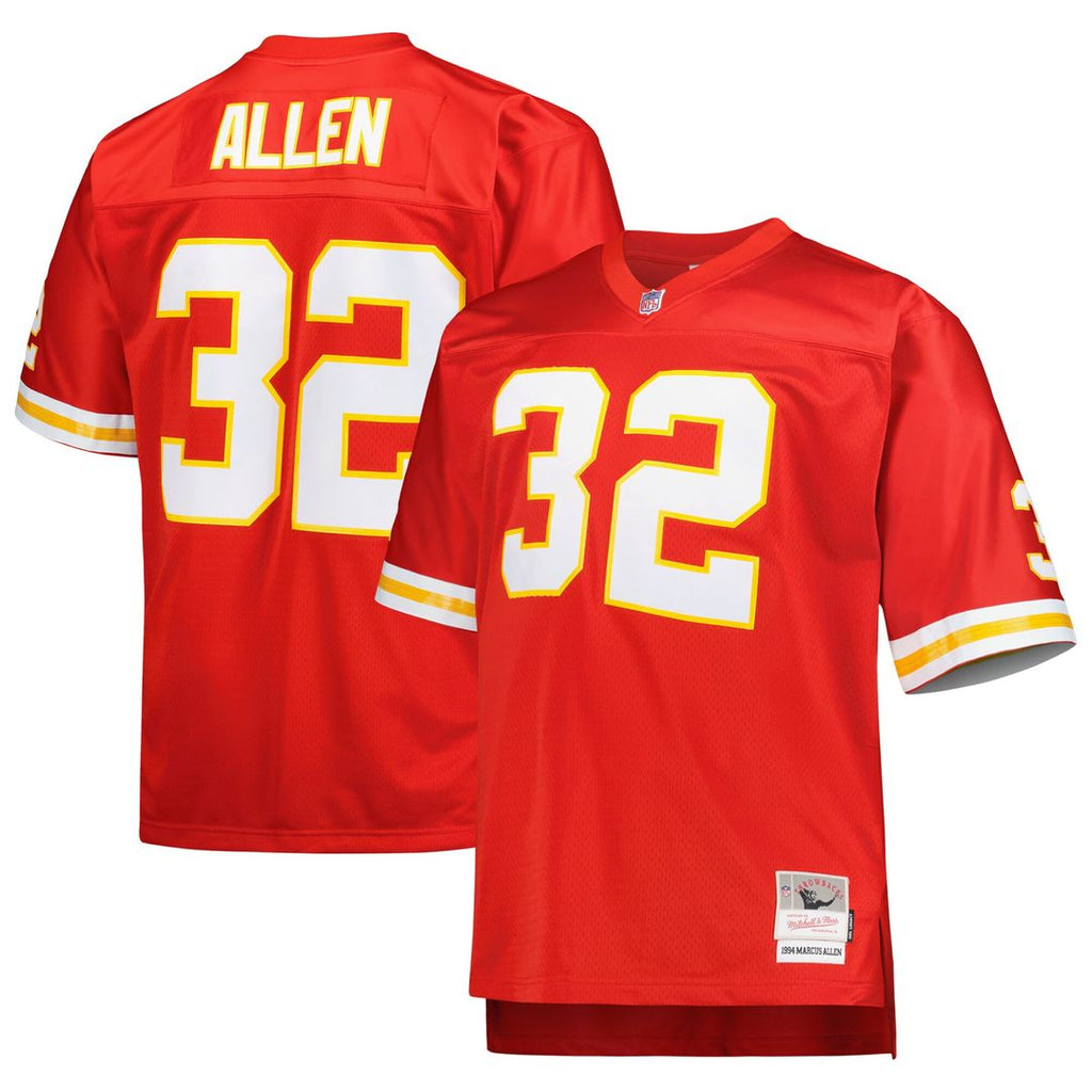 Marcus Allen Kansas City Chiefs Mitchell & Ness Big & Tall 1994 Retired Player Replica Jersey - Red Official NFL Team Apparel Football Fan Gear