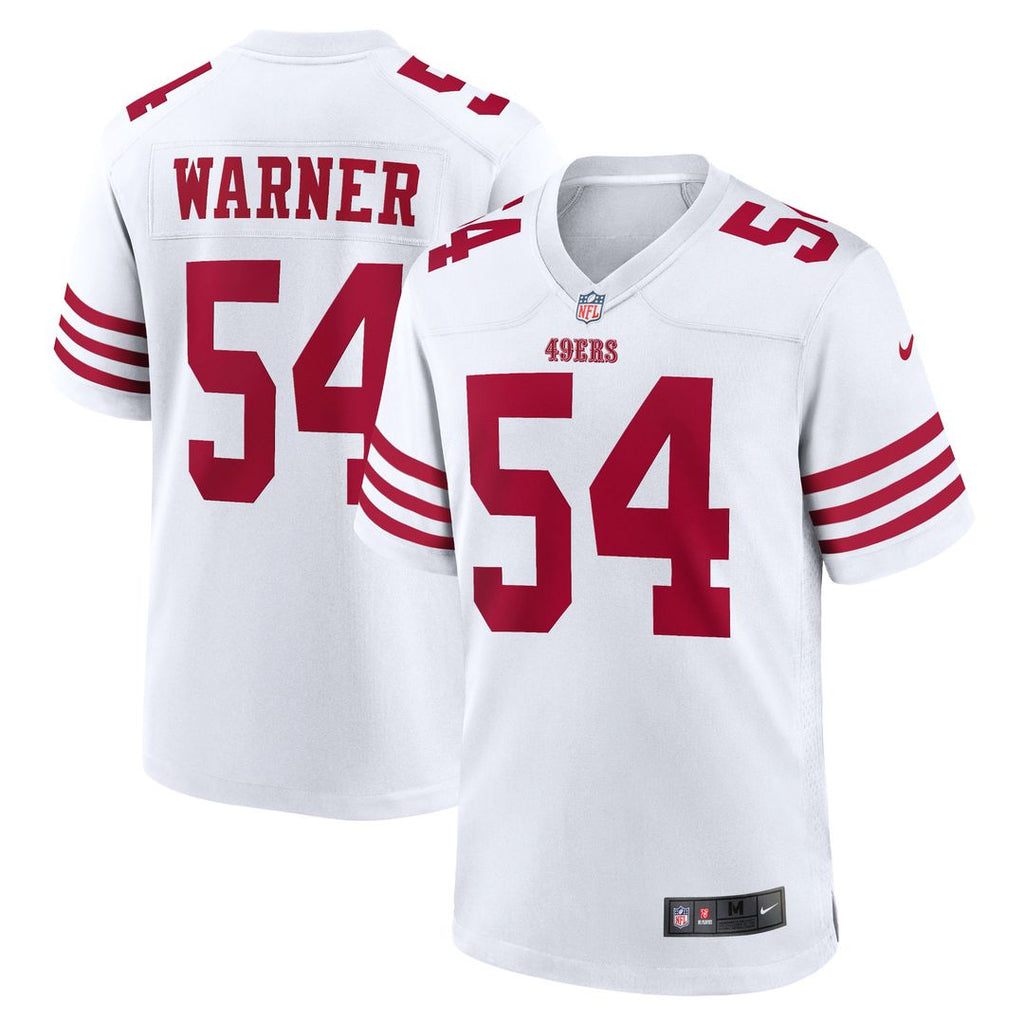 Fred Warner San Francisco 49ers Nike Team Game Player Jersey - White Official NFL Team Apparel Football Fan Gear