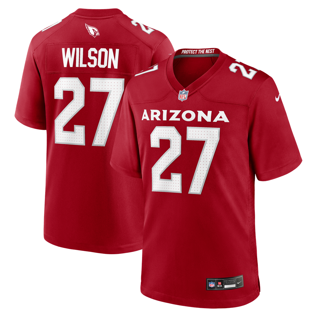 Divaad Wilson Arizona Cardinals Nike Team Game Jersey - Cardinal Official NFL Team Apparel Football Fan Gear