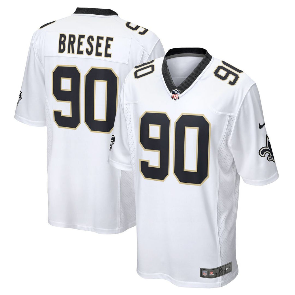 Bryan Bresee New Orleans Saints Nike Game Jersey - White Official NFL Team Apparel Football Fan Gear